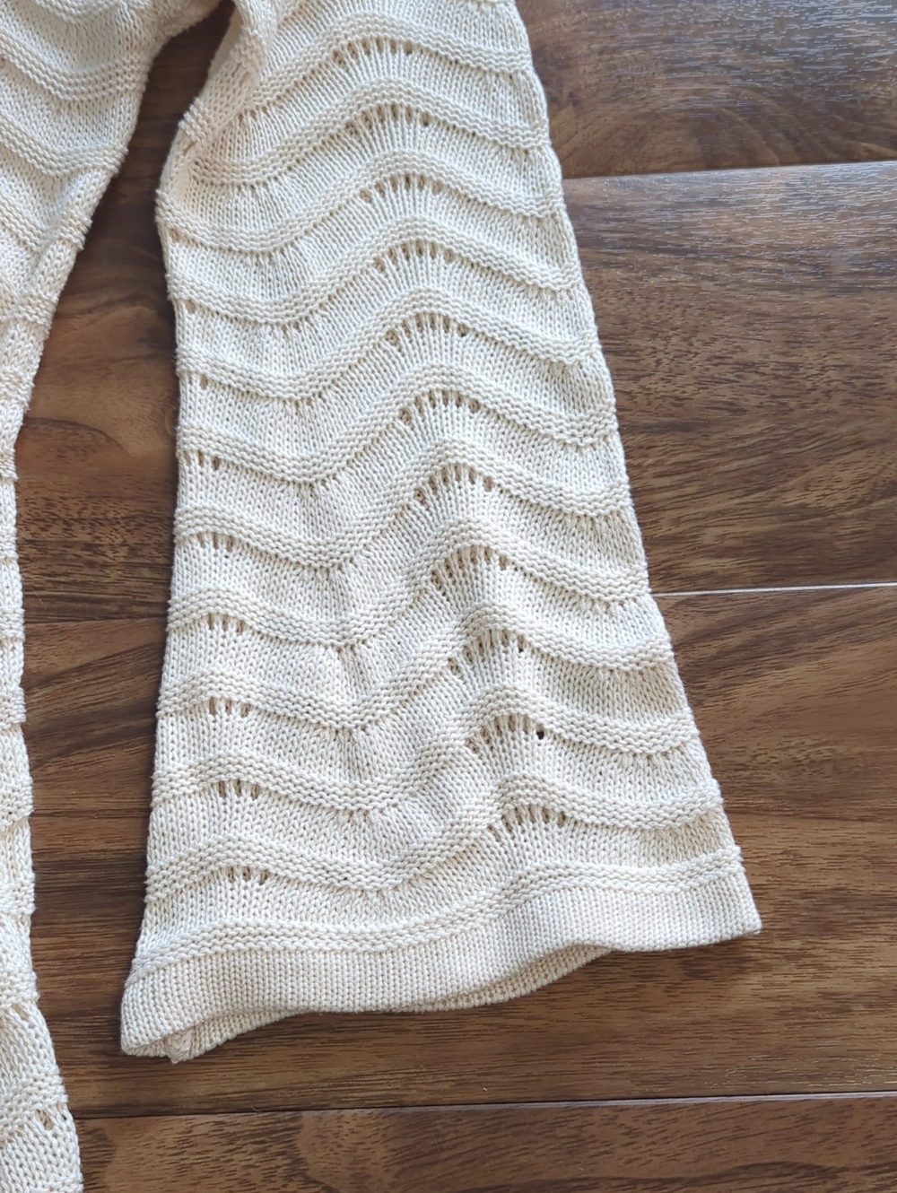 Cupshe Long Sleeve Cream Crochet Long Beach Cover-Up Kimono - Picture 4 of 10